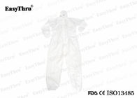 لباس های محافظتی سفید یکبار مصرفی پوشه های غیر پارچه ای S M L XL XXL XXXL